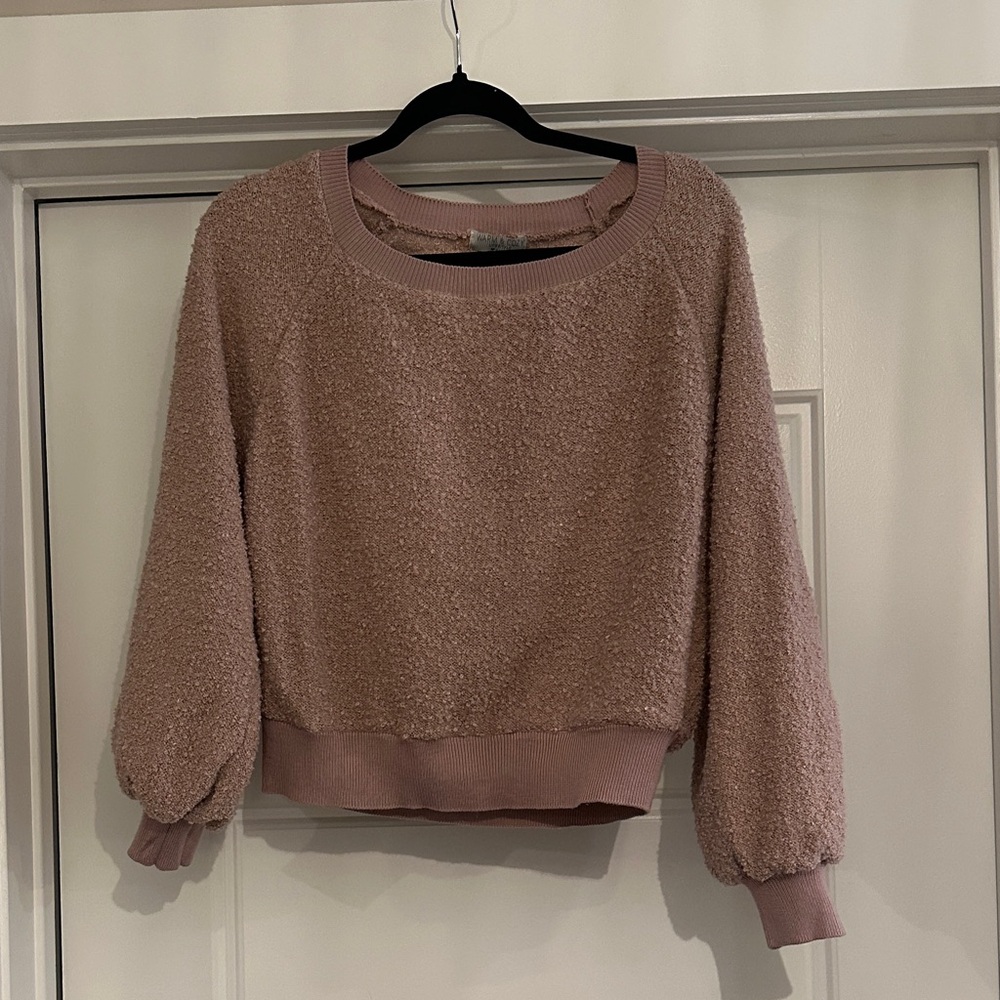 Elegant Mauve Women's Crew Neck Sweater
